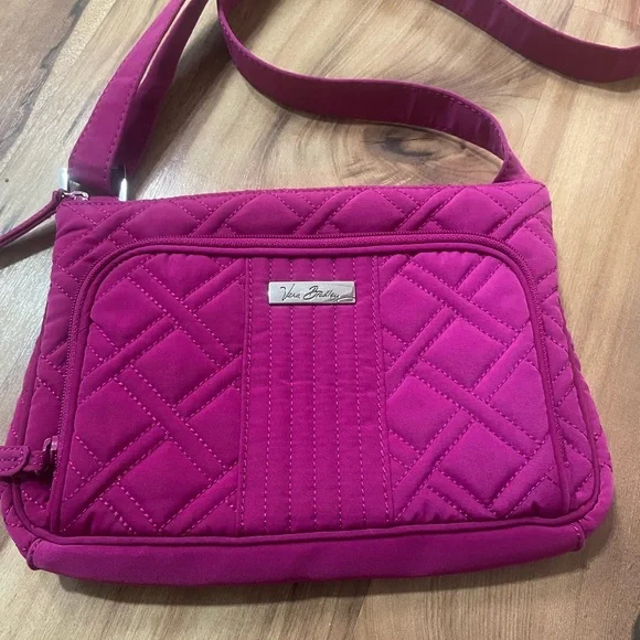 Vera Bradley Fuchsia Quilted Crossbody Bag - Picture 2 of 7